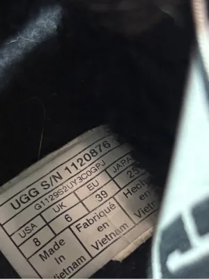 Ugg black fluffita platform slippers size 8 thumbnail 6