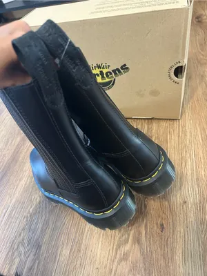 DR MARTENS Amaayah lo black leather zippered boots booties shoes women’s 8 new thumbnail 6