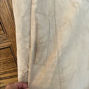 Bod + Christensen Light‎ Tan Cream Suede Leather Jacket coat Long Women’s Medium thumbnail 5