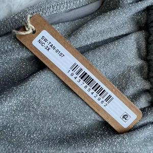 SKIMS Metallic Swim Tanga Bottom Nickel Silver Shimmer SW-TAN-0107 Womens 3X NEW thumbnail 10