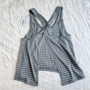 Zyia Active Gray Nimbus Split Open Back Athletic Tank Top Medium New NWT thumbnail 6