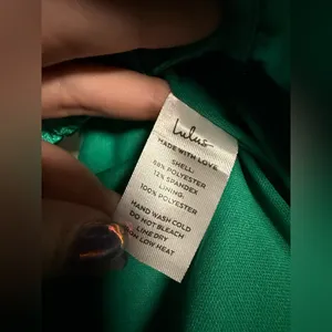 Lulus Green Satin Corset Strapless Crop Top Size Medium thumbnail 6