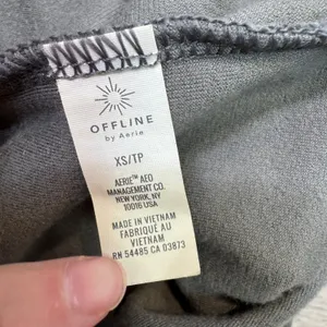 Offline by Aerie Womens Charcoal Gray Velour Joggers Cargo Pockets‎ XSmall XS thumbnail 5