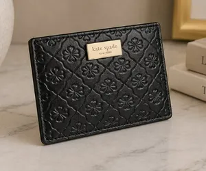Kate Spade New York Embossed Spade Slim Leather Cardholder NWT thumbnail 1