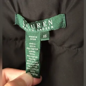 Lauren Ralph Lauren Hooded Down puffer Jacket Coat no faux fur on hoodie sz XS thumbnail 4