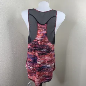 Lululemon Sculpt Tank II Mesh Panels Size 8? Colorful Dahliascape Black thumbnail 5