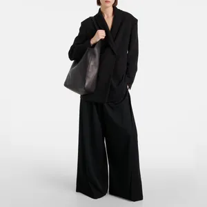 THE ROW Blake Leather Tote Shoulder Bag in Black NWT thumbnail 4