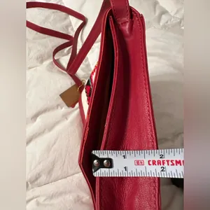 Red and Black Patterned Leather Crossbody Bag thumbnail 15