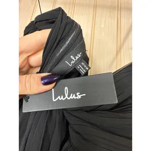 NWT Lulus Seriously Sensational Black Strapless Tiered Maxi Dress Gala Sz XXS thumbnail 6