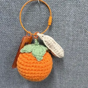 Crochet Orange Keychain Tassel‎ Lucky Charm Bag Charm Car Charm thumbnail 3