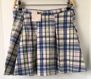 Plaid Mini Skirt, Size 11 Blue thumbnail 1