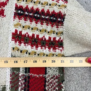 Robert Scott Women M Hand Knit Floral Fair Isle Cardigan Folk Art Cottagecore thumbnail 6