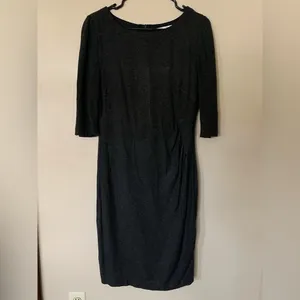 Trina Turk Grey Fitted Ruched Knee Length Sheath Classic Dress Size 6 thumbnail 2