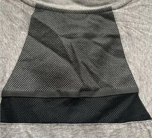 Nike gray top with mesh accents and drawstring bottom hem size XL thumbnail 7