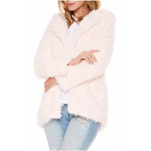 VA VA by Joy Han Faux Fur Teddy Coat Shaggy Jacket Women‎ Light Pink Size S $130 thumbnail 8