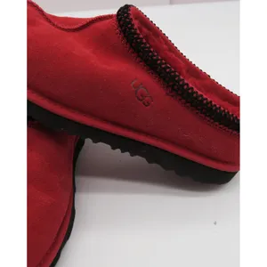 UGG Tasman Red Suede Sheepskin Lined Slippers Mens 6 Womens 8 1019066 thumbnail 10