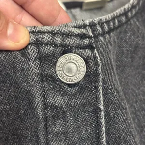 Levi’s black denim button front tank dress black/gray thumbnail 8