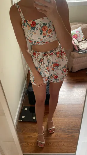 Two Piece Top And Shorts Set Multi thumbnail 3