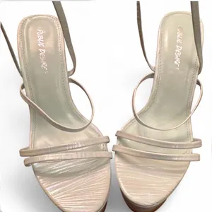 Public Desire Lace Up Wrap Heels White Strappy Sandals Block Heel UK 5 US 7 NEW thumbnail 4
