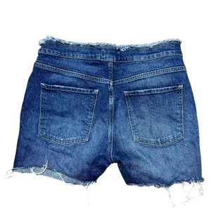 River Island Denim Cutoff Shorts Distressed Frayed Hem Blue Jeans Womens Size 12 thumbnail 2