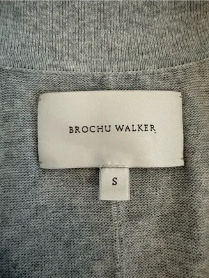 Brochu Walker Jaia Polo Looker Top Small Gray Linen Cotton Layered thumbnail 4
