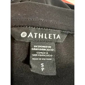 Athleta Seasoft‎ Dress Black Long Sleeve V Neck Pockets Size S thumbnail 5
