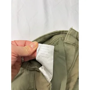 Free People Billie Chino olive green high rise pleated shorts. Size 8. boho thumbnail 3