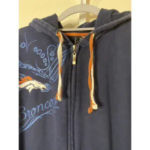 NFL Team‎ Apparel Denver Broncos NFL Women's Full Zip Up Hoodie Sz S (PTP 19") thumbnail 2