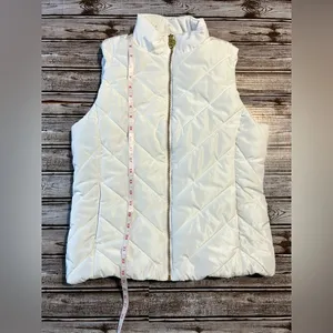 Michael Kors White Quilted Classic Layer Vest Size Medium thumbnail 6