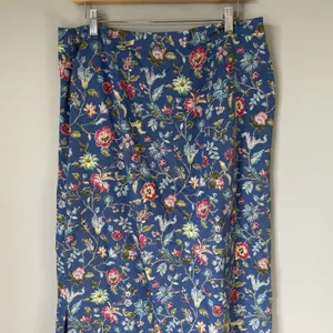 Crazy Horse Vintage Floral Print Maxi Skirt Lightweight Boho Whimsy Blue Size 14 thumbnail 4