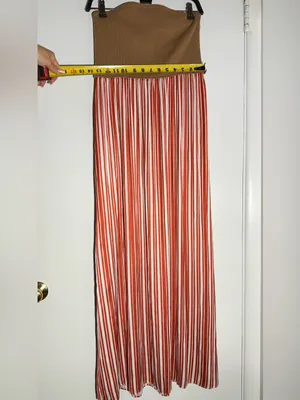NWOT Anthropologie Red and Cream Striped Maxi Dress thumbnail 6