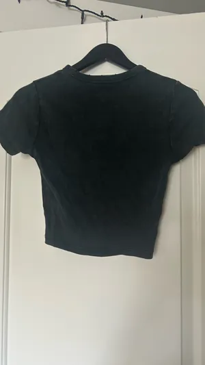 Dark grey Women's Crewneck Short Sleeve Top Gray Size M thumbnail 2