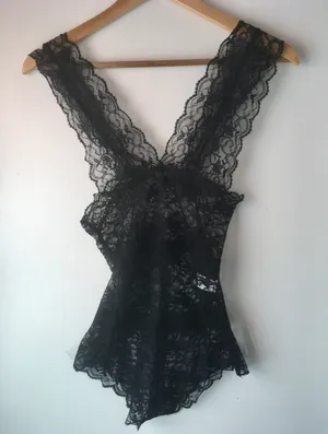 Black Lace Bodysuit Size L thumbnail 1