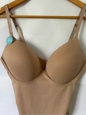 SPANX ASSETS Nude Shapewear Bodysuit Molded Cups Convertible Straps XL thumbnail 1