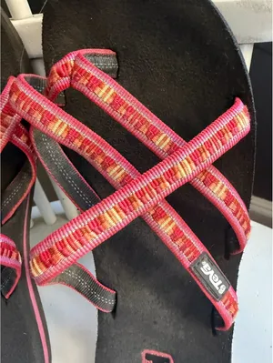 Teva Women's Strappy Pink and Orange Sandals thumbnail 3