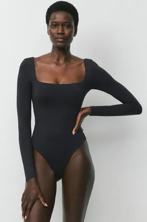 babaton aritzia square neck long sleeve bodysuit thumbnail 1