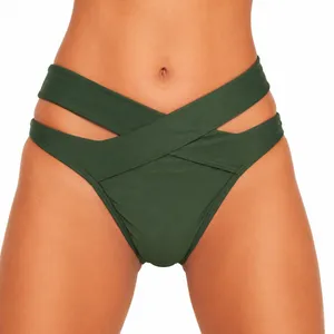 Forever 21 Strappy Cutout Cheeky Bikini Bottom Sz LARGE NWT thumbnail 1