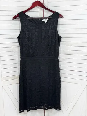 White House | Black Market Black Lace Sleeveless Sheath Dress Size 6 Party Cocktail Evening Gothic thumbnail 8