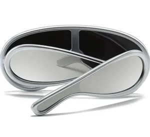 Gray Acetate oversized aviator sunglasses Loewe feat sleek design Silver Chrome thumbnail 2
