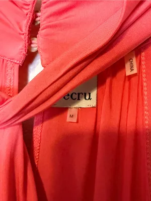 Ecru Blanchette Halter‎ Top in Coral Size Medium thumbnail 5