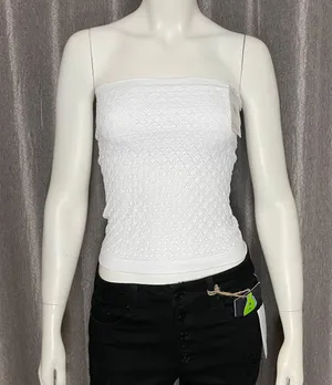 Free People Women’s White Seamless Strapless Bandeau Tube Top thumbnail 2