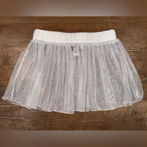 Beach Riot Briar Mesh Cover-Up Mini Skirt White Sheer Mesh Swim Coverup Dress thumbnail 8