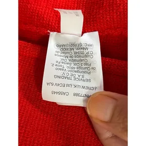 J.Crew Sophie Open Front Sweater Blazer Red Coatigan Quiet Luxury Medium thumbnail 8