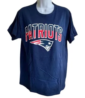 New England Patriots Blue NFL Team Football Crew Short Sleeve Tee M NEW no Tags thumbnail 1