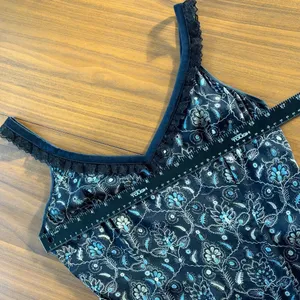 Y2K Vintage Etcetera Cami 4 Silk Paisley Lace Trim Top Whimsygoth Boho Fairy thumbnail 5