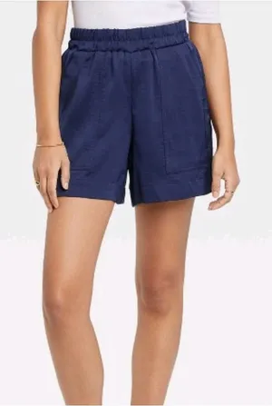 A New Day Satin High Waist Pull On Shorts Size Small Blue thumbnail 1