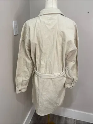 12th‎ tribe corduroy jacket-dress Medium Cream White thumbnail 3