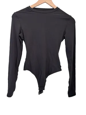 SKIMS LONG SLEEVE CREW NECK BODYSUIT Black Size S New Without Tags thumbnail 7