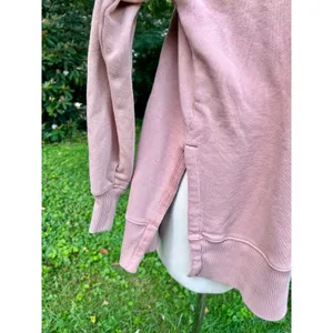 Women's M Oversized Aerie Hoodie Tunic Sweatshirt Peach Pink thumbnail 4