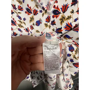 Banana Republic Floral V-Neck Blouse Romantic Boho Cottagecore L Long‎ Sleeve thumbnail 7